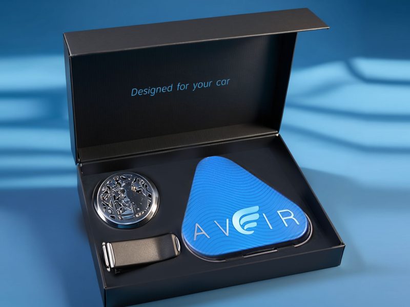 interior cutie Aveir produs odorizant cu capsule de parfum premium