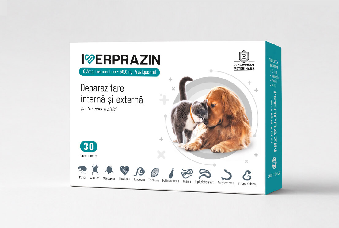 Design ambalaj medicamente pentru câini și pisici Iverprazin